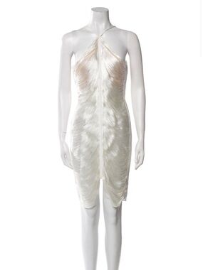 Cult Gaia Mara Fringe Dress Size M in White